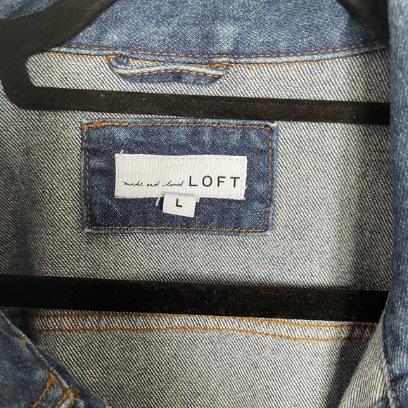 Ann Taylor LOFT Women’s Denim Jacket Size Large - Picture 9 of 10